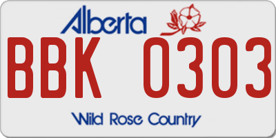 AB license plate BBK0303