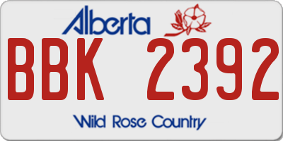 AB license plate BBK2392