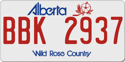 AB license plate BBK2937