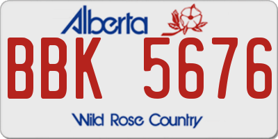 AB license plate BBK5676