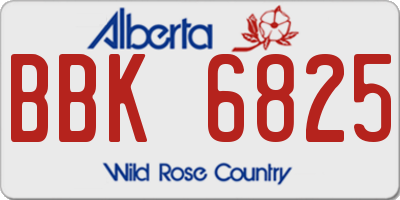 AB license plate BBK6825