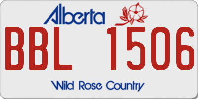 AB license plate BBL1506
