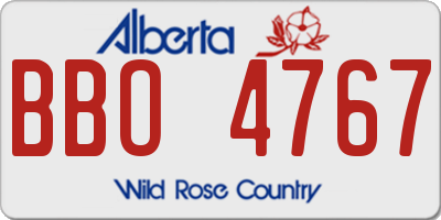 AB license plate BBO4767