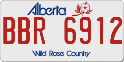 AB license plate BBR6912