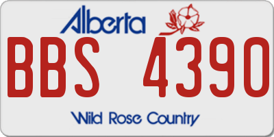 AB license plate BBS4390