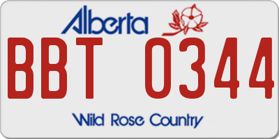 AB license plate BBT0344