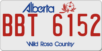 AB license plate BBT6152