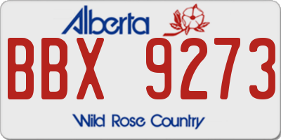 AB license plate BBX9273