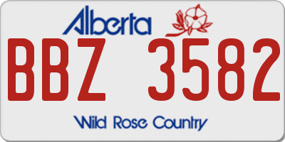 AB license plate BBZ3582