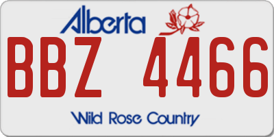 AB license plate BBZ4466
