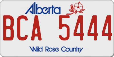 AB license plate BCA5444