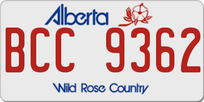 AB license plate BCC9362