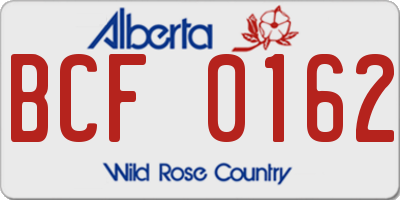 AB license plate BCF0162