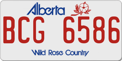 AB license plate BCG6586