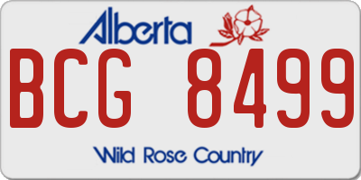 AB license plate BCG8499