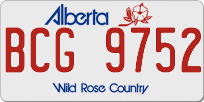 AB license plate BCG9752
