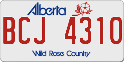 AB license plate BCJ4310