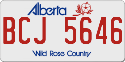 AB license plate BCJ5646