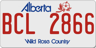 AB license plate BCL2866