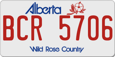 AB license plate BCR5706