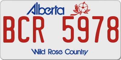 AB license plate BCR5978