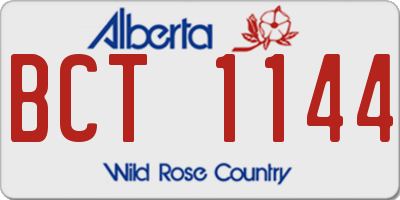 AB license plate BCT1144