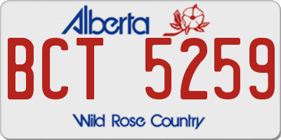 AB license plate BCT5259