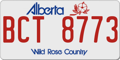 AB license plate BCT8773
