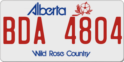 AB license plate BDA4804