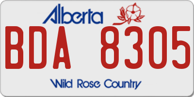AB license plate BDA8305