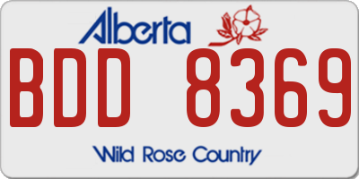 AB license plate BDD8369