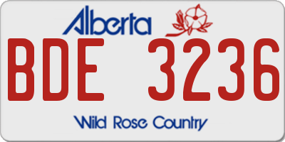 AB license plate BDE3236