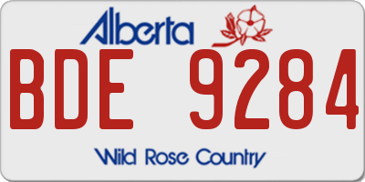 AB license plate BDE9284