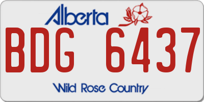 AB license plate BDG6437