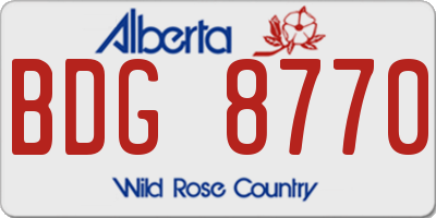 AB license plate BDG8770