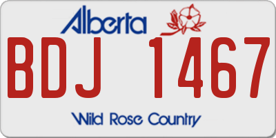 AB license plate BDJ1467