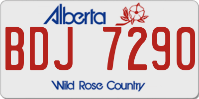 AB license plate BDJ7290