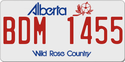 AB license plate BDM1455