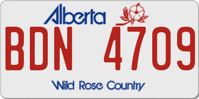 AB license plate BDN4709