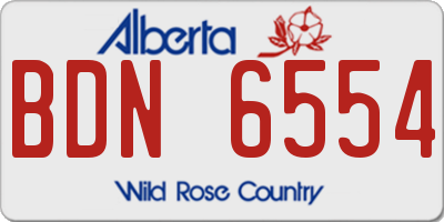 AB license plate BDN6554