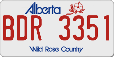 AB license plate BDR3351