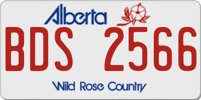 AB license plate BDS2566