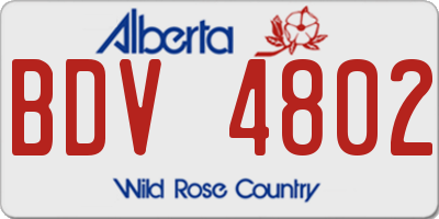 AB license plate BDV4802