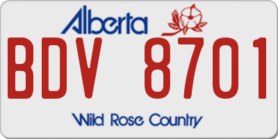 AB license plate BDV8701