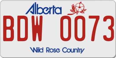 AB license plate BDW0073