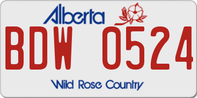 AB license plate BDW0524