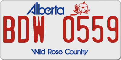AB license plate BDW0559