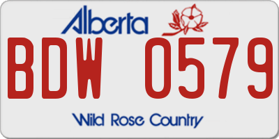 AB license plate BDW0579