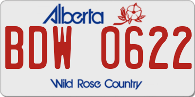 AB license plate BDW0622
