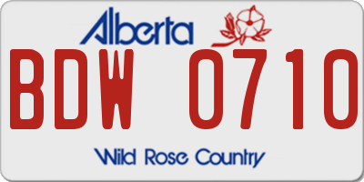 AB license plate BDW0710